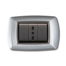 PLACCA LIFE LIVING PLAST ALLUMINIO CHIARO 3P