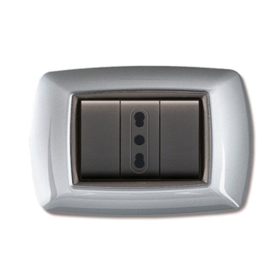 PLACCA LIFE LIVING PLAST ALLUMINIO CHIARO 3P