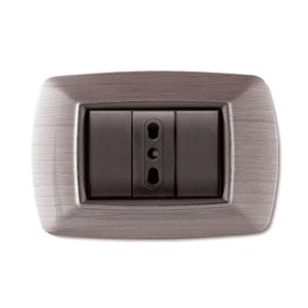 PLACCA LIFE LIVING PLAST ACCIAIO SATINATO 3P