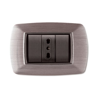 PLACCA LIFE LIVING PLAST ACCIAIO SATINATO 3P