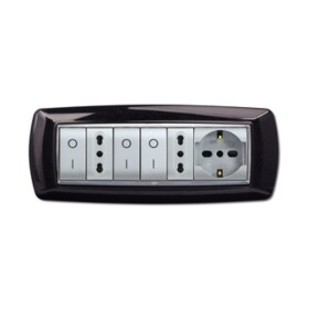 PLACCA LIFE LIVING PLAST NERO GLITTERING 7P