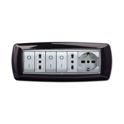 PLACCA LIFE LIVING PLAST NERO GLITTERING 7P