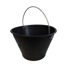 SECCHIO P/MURATORE PLAST C/ARCO NERO D 34CM 8 L