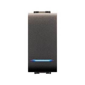 LIFE 4018 PULSANTE UNIPOLARE ILLUMIN.LE GRIGIO AN