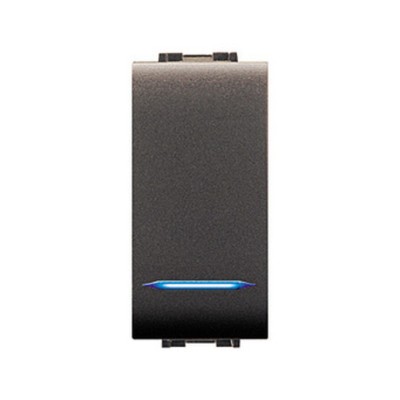 LIFE 4018 PULSANTE UNIPOLARE ILLUMIN.LE GRIGIO AN