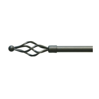 BASTONE ACCIAIO A STRAPPO D 19 NERO 170-300 PIGNA SD017