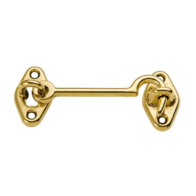 GANCIO FERMAFINESTRA OTTONE LUCIDO 80 MM**