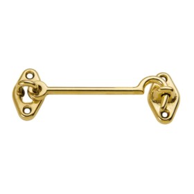 GANCIO FERMAFINESTRA OTTONE LUCIDO 100 MM**