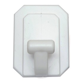GANCIO ADESIVO GIGANTE PLASTICA 60X80 MM BIANCO