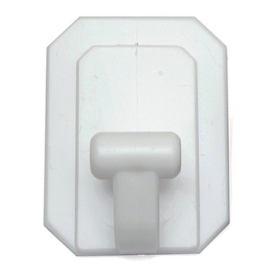 GANCIO ADESIVO GIGANTE PLASTICA 60X80 MM BIANCO
