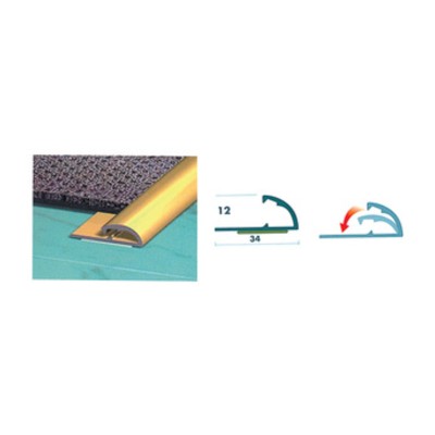 CONF. 2 PROFILI ALLUMINIO PASSATOIA 67 CM ORO