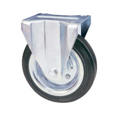 RUOTA INDUSTRIALE D 80 MM GOMMA 80/A PIASTRA FIS