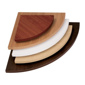 MENSOLA ANGOLO SQUADRATA NOCE 25X25X1,8 CM