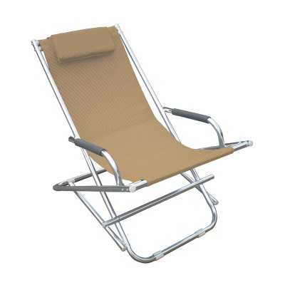 SEDIA SDRAIO PLAYA IN ALLUMINIO TORTORA