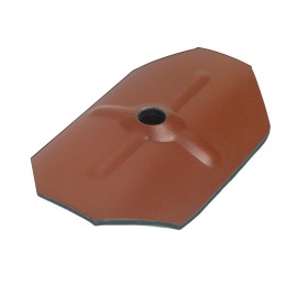 BS RONDELLA OTTAGONALE ACC 75X50 ROSSO TEG 10 PZ