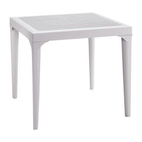TAVOLO RESINA MALMO 80X80XH74 CM BIANCO
