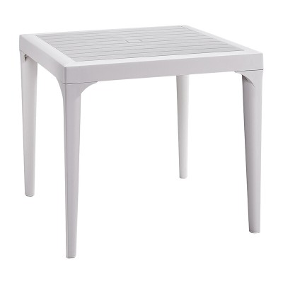 TAVOLO RESINA MALMO 80X80XH74 CM BIANCO