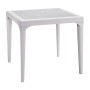 TAVOLO RESINA MALMO 80X80XH74 CM BIANCO
