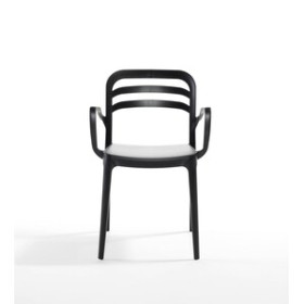 SEDIA C/BRACCIOLI ASPEN NERA