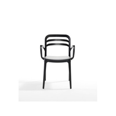 SEDIA C/BRACCIOLI ASPEN NERA