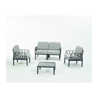 SALOTTO GARDA 4 PZ C/CUSCINI ANTRACITE