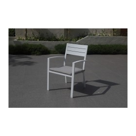 POLTRONA IN ALLUMINIO BIANCO C/CUSCINO