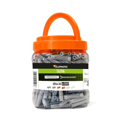 ELEMATIC BARATTOLO 300 TASSELLI T6 D 6X30 C/VITE