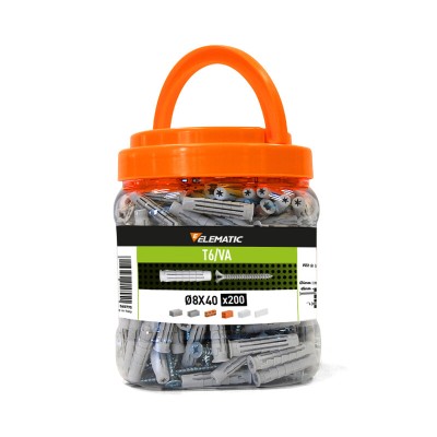 ELEMATIC BARATTOLO 200 TASSELLI T6 D 8X40 C/VITE