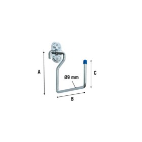 GANCIO ZINCATO 4040 MULTIUSO DA PARETE 150 MM