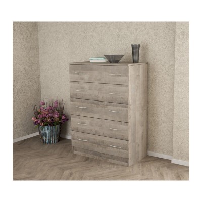 KIT CASSETTIERA 5C 80X45X111 CM ROVERE PL.