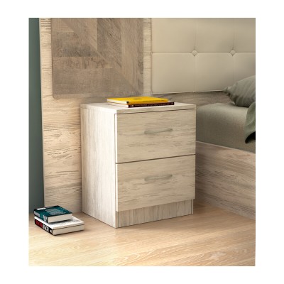 KIT COMODINO 2C. 45X34XH47 CM BIANCO GES.