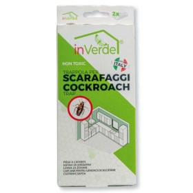 Trappola per scarafaggi + insetti striscianti adesiva 2pz.