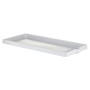 Sottovaso fioriera legno, colore bianco ghiaccio cm.94x36x5,5h