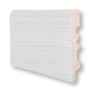 Battiscopa mdf 80x15 con passacavo colore: bianco