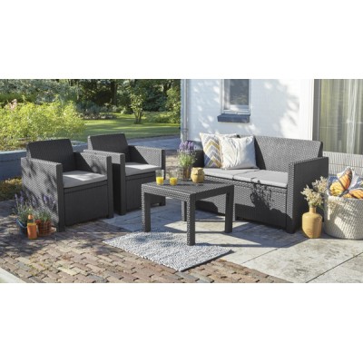 Salotto alabama graphite cuscino grigio