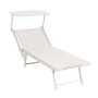 Lettino alluminio texilene beach maxi bianco