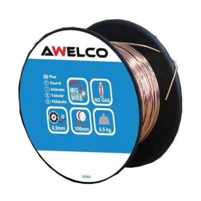 Filo Flux animato no gas per saldatura Awelco 0,9 mm 0,5 Kg blister