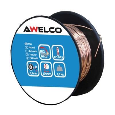 Filo Flux animato no gas per saldatura Awelco 0,9 mm 1 Kg blister