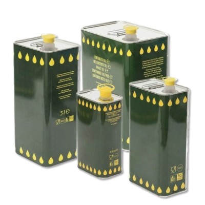 Latta olio s/tappo gocc/gial.20lt modello quadro