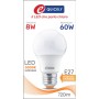 Lamp.goccia a60 led e27 8w 3000k