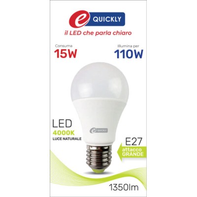 Lamp.goccia a60 led e27 15w 4000k