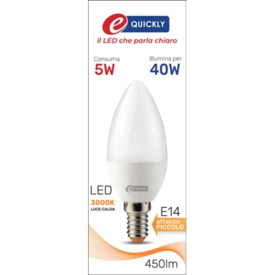 Lamp.candela c37 led e14 5w 3000k