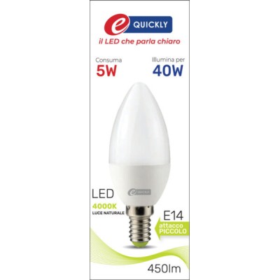 Lamp.candela c37 led e14 5w 4000k