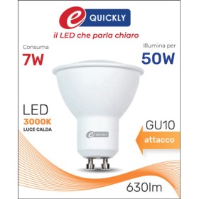 Faretto led gu10 7w 3000k