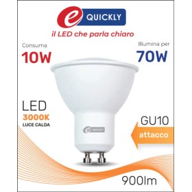 Faretto led gu10 10w 3000k