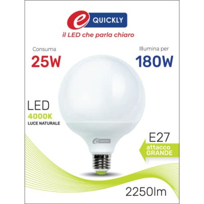 Globo led g120 e27 25w 4000k