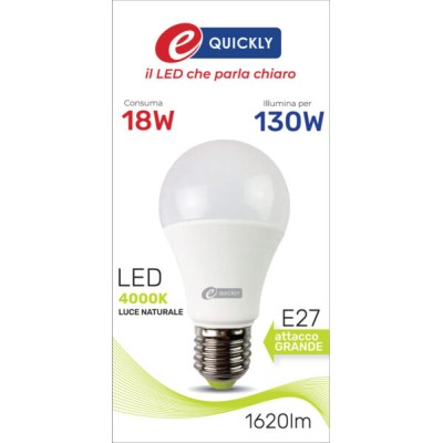 Lamp.goccia a60 led e27 18w 4000k