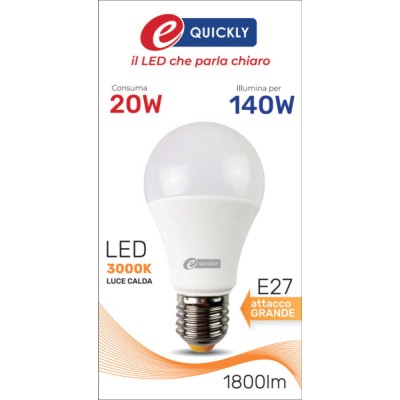 Lamp.goccia a60 led e27 20w 3000k