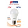 Lamp.goccia a60 led e27 20w 3000k