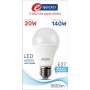 Lamp.goccia a60 led e27 20w 6000k